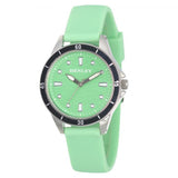 Henley Ladies Wave Green Dial with Green Rubber Strap Watch H06176.11