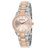Henley Ladies Dress Rosegold Dial & 2 Tone Bracelet Watch H07322.14
