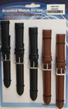 1005 Padded Leather Watch Straps Pk5 Black & Brown mixed 18mm