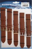 1005 Padded Tan coloured Leather Watch Straps Pk5 22mm