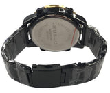Ousuo Mens Fashion Ana Digital Big Dated Black Dial Black Plated Bracelet Watch NY London