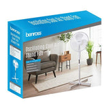 Benross 16 inch 3-Speed Pedestal Stand Fan Oscillating and Tilting Head White- 43930