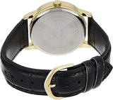 Casio Mens Basic Big Number Dated White Dial Black leather Strap watch