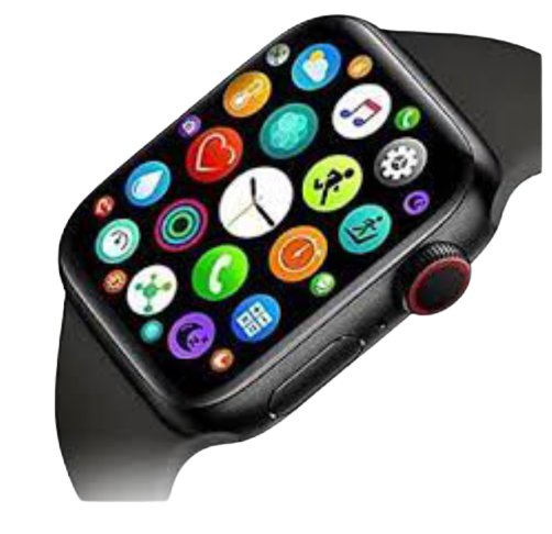 M18 Smart Watch Magic Button with Adjustable Knob & Blue Rubber Strap ...