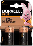 Duracell Plus MN1400+ C Size Alkaline Batteries 2 Per Card- Box of 10
