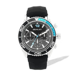 Henley Mens Quarter Coloured Top Ring Sports Watch - Black/Blue