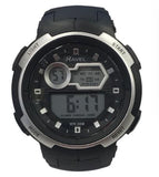 Ravel Mens 3ATM Digital Sports Silver/Black Watch RDG.14.40