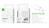 Woox MX0129 Fully Compatible TypeC Earphones with Mic, 1.2m, White
