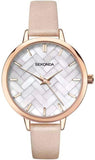 Sekonda Ladies Fashion Editions Mother of Pearl Dial and Pink Leather Strap Watch 2826