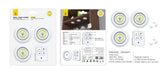 Three-Piece Wall LED Lamp Set with Remote Control, 1W*, 3*AAA (not include) *3 ABS+PS, White