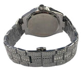 NY London Mens Fashion Bling Assorted Watch Dated Round Silver Dial Silver Bracelet Watch