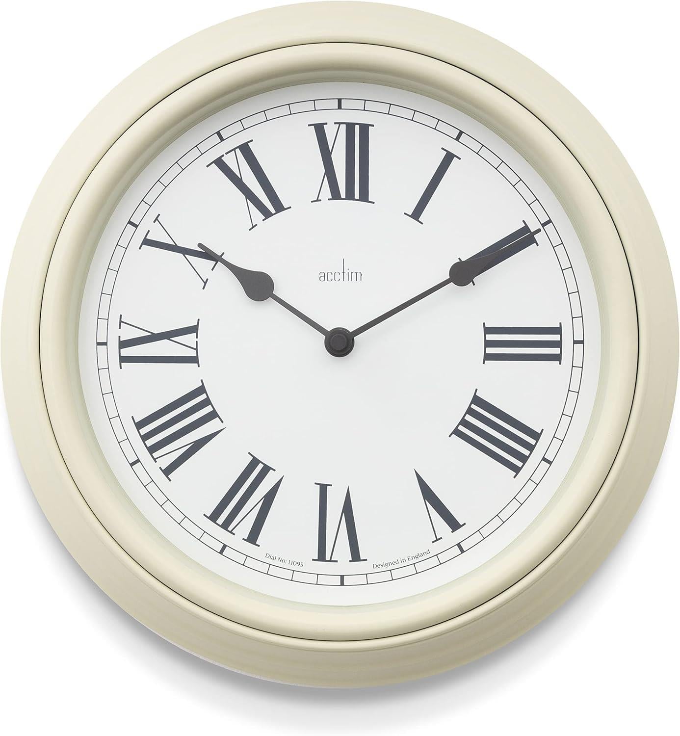 Acctim Devonshire Traditional 28cm Quartz Cream Wall Clock 22715