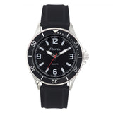 Ravel Mens Sports Black Dial Black Silicone Strap Watch