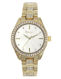 Ravel Plus Women's Stone Dial Jewellery Gold Dress Watch