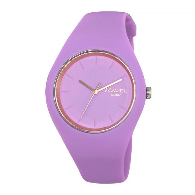 Ravel Unisex Large Comfort Fit Purple Silicone Watch R1804.07