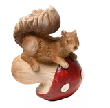 Country Living Squirrel Tipping a Mushroom Over Ornament