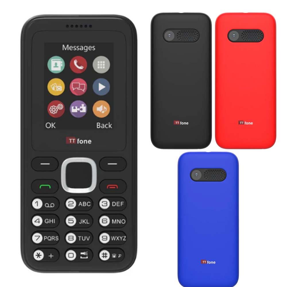 TTfone TT150 Dual SIM 0.3megapixel Camera long battery life mobile phone Black/Blue/Red