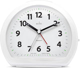 Acctim Colm Smartlite Non-Ticking Sweep Alarm Clock, White
