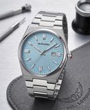 Men's Classic Stainless Steel Watch – Ice Blue Dial Gadgetize