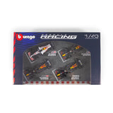 1:43 F1 Red Bull Racing 4Pk Max Verstappen Champion Set - Diecast Model car Collectables