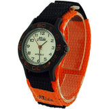 Relda Children's Analogue Nite-Glo Quartz Luminous Dial Orange & Black Velcro Girls/Boy Watch REL57