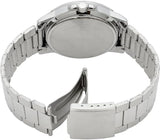 Casio Mens Analogue Dated Black Dial Silver Stainless Steel Bracelet Watch