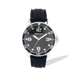 Henley Womens Chiselled Sports Silicone Watch - Black