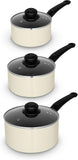 Swan Townhouse 3 Piece Sauce Pan Set Cream