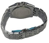 NY London Mens Fashion Bling Assorted Watch Dated Round Silver Arabic Dial Silver Bracelet Watch