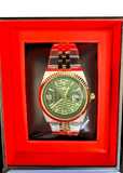 SUPLEON Men's Stainless Steel Analog Watch – Two Tone Green Dial Supleon
