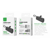 Woox MX0138 5000mAh Power Bank with Lightning Cable & Type C connector, Black