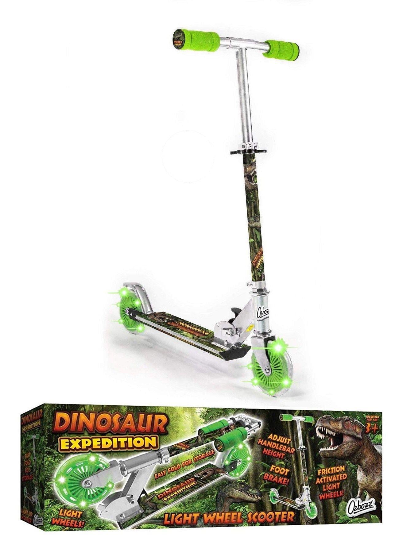 Dinosaur Push Scooter with 2 Light up Wheel for Children Boy Girl SV14697