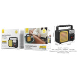 Potable BTS Speaker, BT 5.0, 1000mAh, FM/USB/TF, Yellow