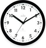 Acctim Nardo 20cm Radio Controlled Black Wall Clock 74663
