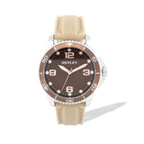 Henley Womens Chiselled Sports Silicone Watch - Taupe