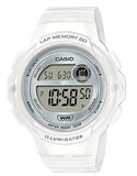 Casio Ladies Digital Watch White rubber strap with Silver face LWS-1200H-7A1VDF