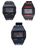 Lasika Mens Digital Sport Casual Rubber Strap Colours Assorted Watch W-F62