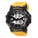 Ravel Adults Ana-Digi Dual time 5ATM Sports Yellow Digital Watch RDT.2F