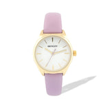Henley Womens Golden Pastille Faux Leather Summer Watch - Purple