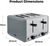Tower Sera 4 Slice Toaster Grey 1800W Gadgetize