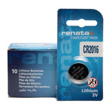 Renata CR2016 Lithium Watch Battery (10 Pack)
