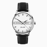 Sekonda Mens Originals Silver Case & Black Leather Strap with Silver Dial