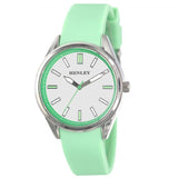 Henley Ladies Sports White Dial with Green Rubber Strap Watch H06177.11