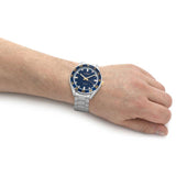 Lorus Men's Dated Blue Dial With Stainless Steel Bracelet Watch RH933NX9