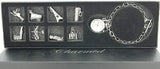 Charmed Ladies Analogue T-Bar Bracelet Charm Watch & 8 Hanging Charms Gift Set WA086983