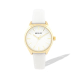 Henley Womens Golden Pastille Faux Leather Summer Watch - White