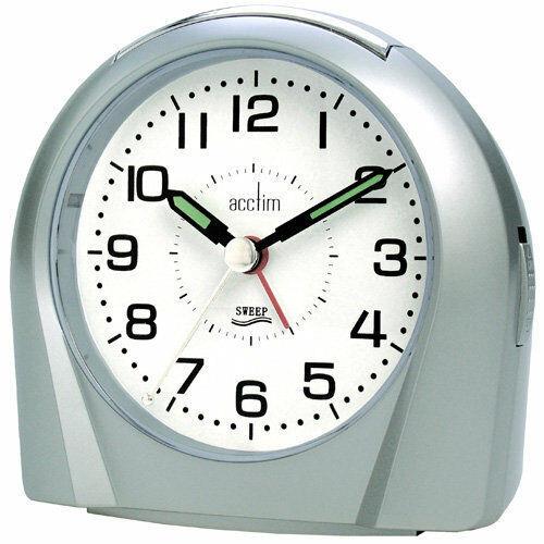 Acctim Europa Alarm Clock Sweep movement - Silver - 14117