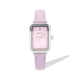 Henley Womens Mnimal Rectangular Leatherette Fashion Watch - Purple