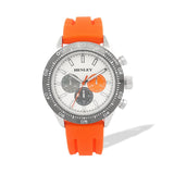 Henley Mens Coloured Eye Silicone Sports Watch - Orange