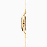 Sekonda  Men's Retro Digital Gold Case & Stainless Steel Bracelet with Black Dial 1817